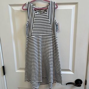 NEW Carter’s White & Navy Strip Sleeveless Dress Size 6/6X